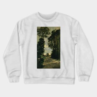 Walk (Road of the Farm Saint-Simeon) by Claude Monet Crewneck Sweatshirt